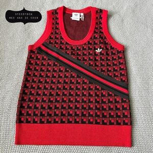 adidas by WALES BONNER Plaid Knit Vest Top size Medium